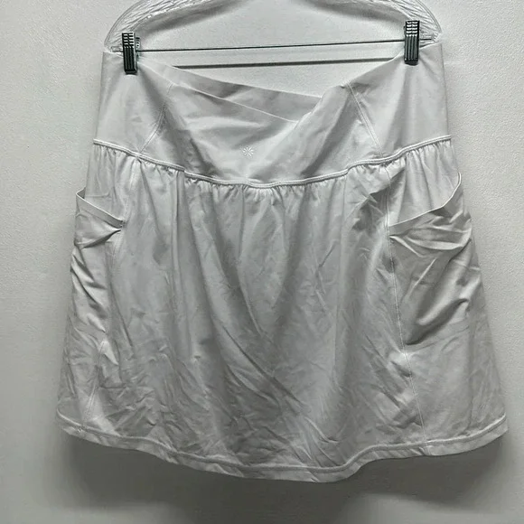 Athleta Salutation Skort Skirt Shorts Pockets A-Line Athletic White Plus Size 2X - Picture 4 of 10